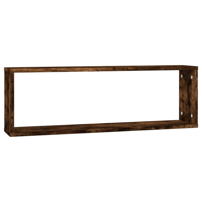 Rafturi de perete cub, 4 buc. stejar fumuriu 80x15x26,5 cm lemn - WALTI WALTI