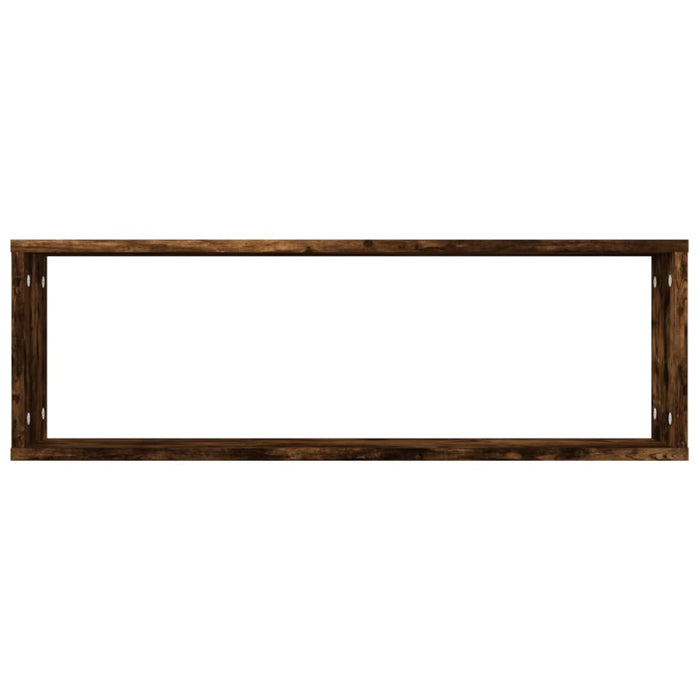 Rafturi de perete cub, 4 buc. stejar fumuriu 80x15x26,5 cm lemn - WALTI WALTI