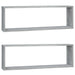 Rafturi de perete cub, 2 buc., gri sonoma, 80x15x26,5 cm, lemn - WALTI WALTI