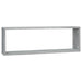Rafturi de perete cub, 2 buc., gri sonoma, 80x15x26,5 cm, lemn - WALTI WALTI