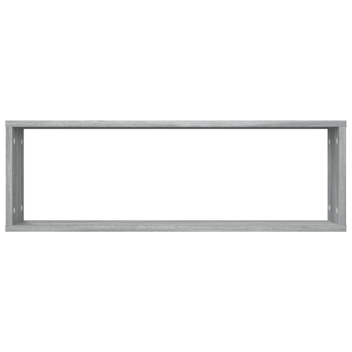 Rafturi de perete cub, 2 buc., gri sonoma, 80x15x26,5 cm, lemn - WALTI WALTI