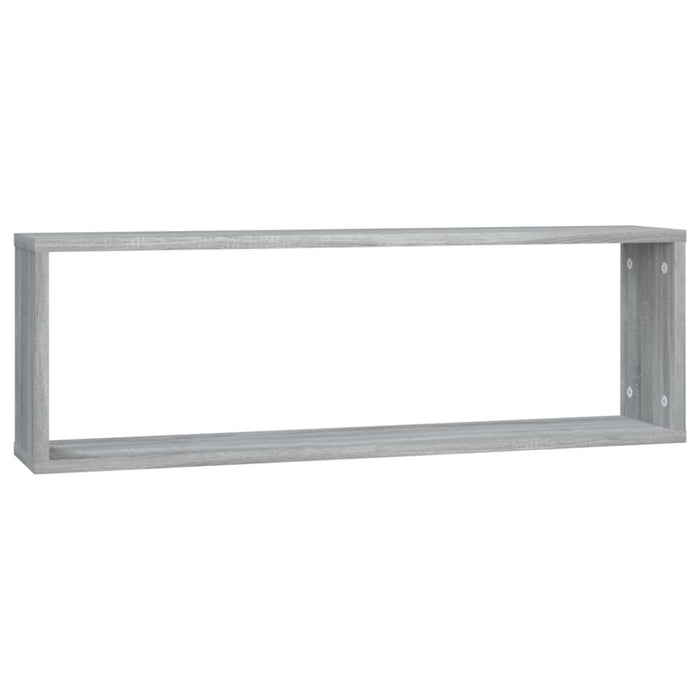 Rafturi de perete cub, 4 buc., gri sonoma, 80x15x26,5 cm, lemn - WALTI WALTI