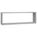Rafturi de perete cub, 4 buc., gri sonoma, 80x15x26,5 cm, lemn - WALTI WALTI