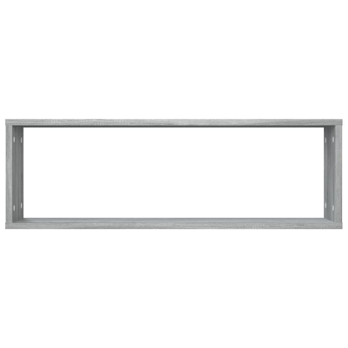 Rafturi de perete cub, 4 buc., gri sonoma, 80x15x26,5 cm, lemn - WALTI WALTI