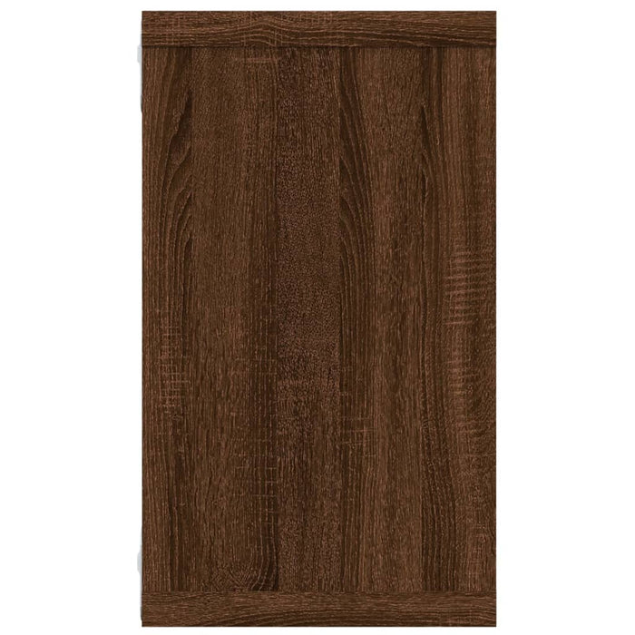 Rafturi de perete cub, 2 buc. stejar maro, 80x15x26,5 cm, lemn - WALTI WALTI