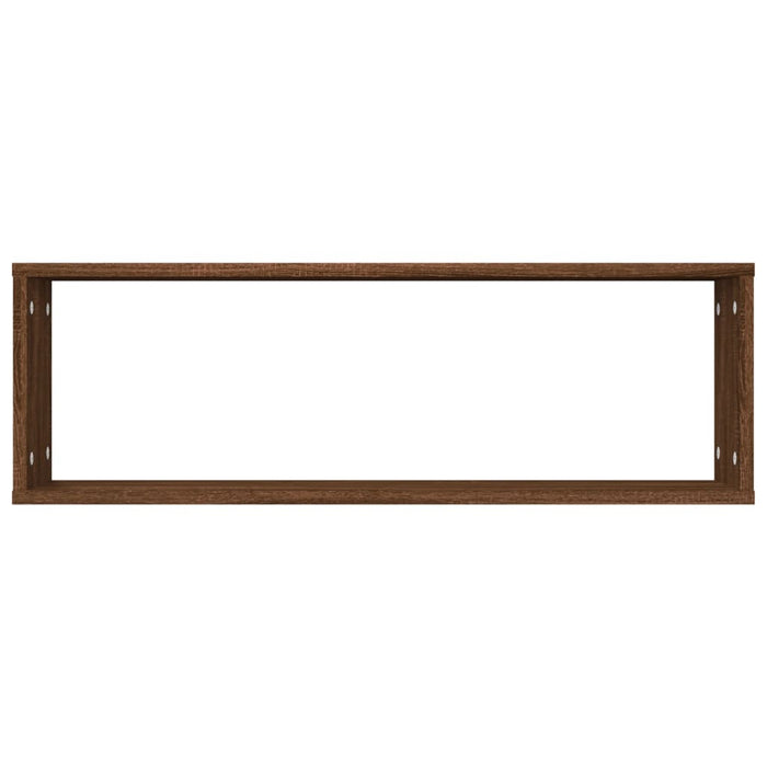 Rafturi de perete cub, 4 buc. stejar maro, 80x15x26,5 cm, lemn - WALTI WALTI