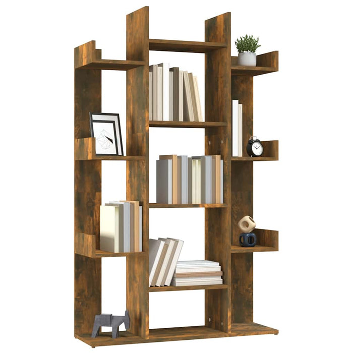 Bibliotecă, stejar fumuriu, 86x25,5x140 cm, lemn prelucrat - WALTI WALTI