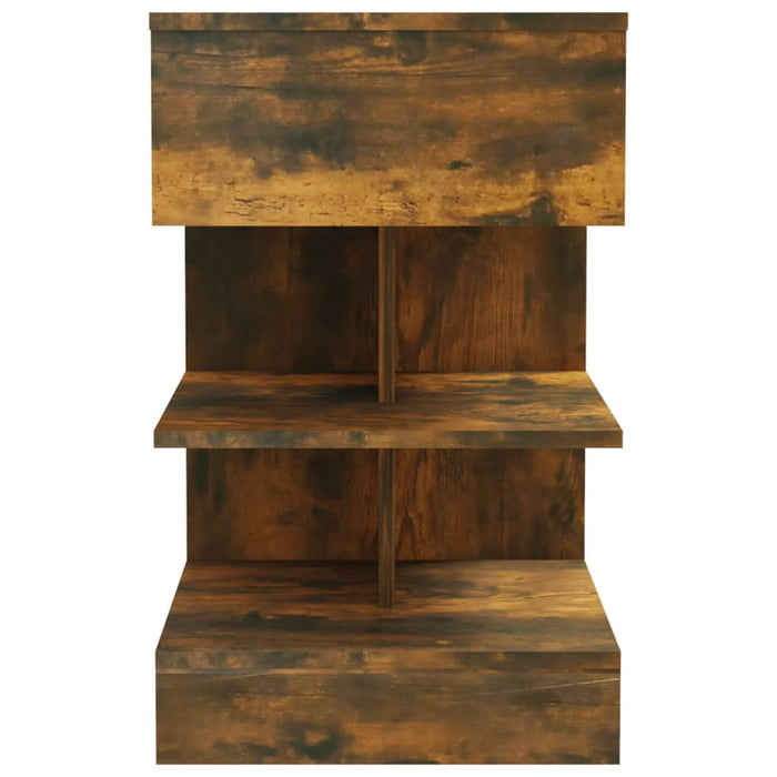 Noptiere, 2 buc., stejar fumuriu, 40x35x65 cm, lemn prelucrat - WALTI WALTI