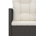 Set mobilier de exterior cu perne, 3 piese, negru, poliratan - WALTI WALTI