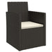 Set mobilier de exterior cu perne, 4 piese, negru, poliratan - WALTI WALTI