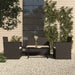 Set mobilier de exterior cu perne, 4 piese, negru, poliratan - WALTI WALTI