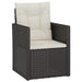 Set mobilier de exterior cu perne, 4 piese, negru, poliratan - WALTI WALTI