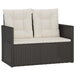Set mobilier de exterior cu perne, 4 piese, negru, poliratan - WALTI WALTI