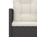 Set mobilier de exterior cu perne, 4 piese, negru, poliratan - WALTI WALTI