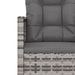 Set mobilier de exterior cu perne, 4 piese, gri, poliratan - WALTI WALTI