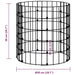 Stâlp de gabion, Ø50x50 cm, oțel galvanizat, circular - WALTI WALTI