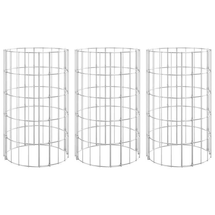 Strat înălțat gabion 3 buc. Ø30x50 cm oțel galvanizat circular - WALTI WALTI