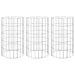Strat înălțat gabion 3 buc. Ø30x50 cm oțel galvanizat circular - WALTI WALTI