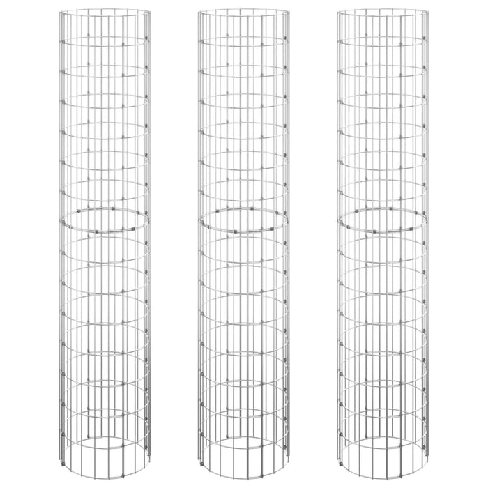 Strat înălțat gabion 3 buc. Ø30x150 cm oțel galvanizat circular WALTI