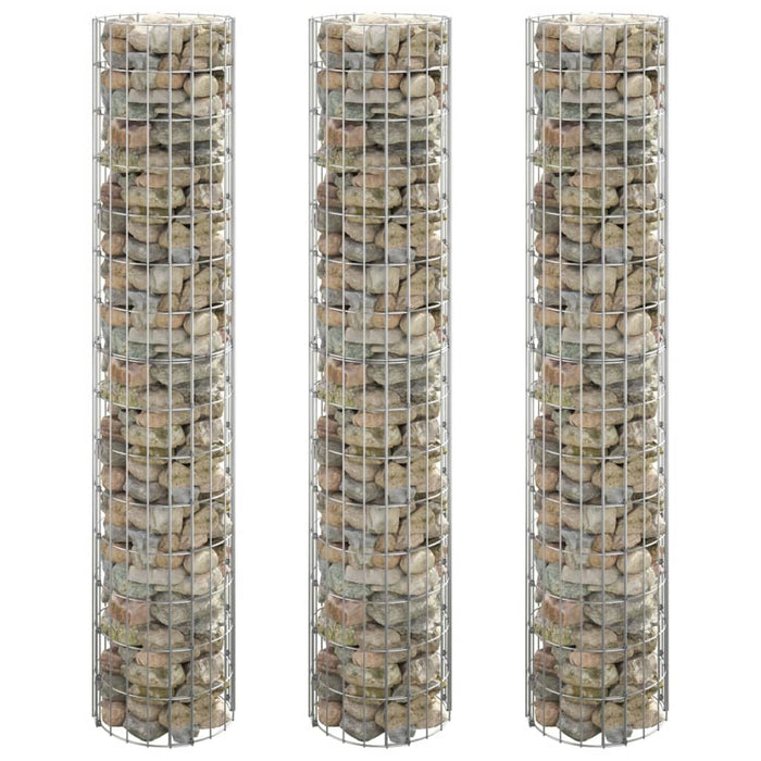 Strat înălțat gabion 3 buc. Ø30x150 cm oțel galvanizat circular WALTI