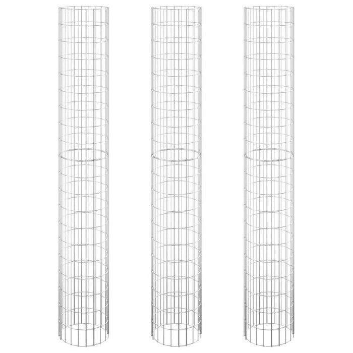 Strat înălțat gabion 3 buc. Ø30x200 cm oțel galvanizat circular - WALTI WALTI
