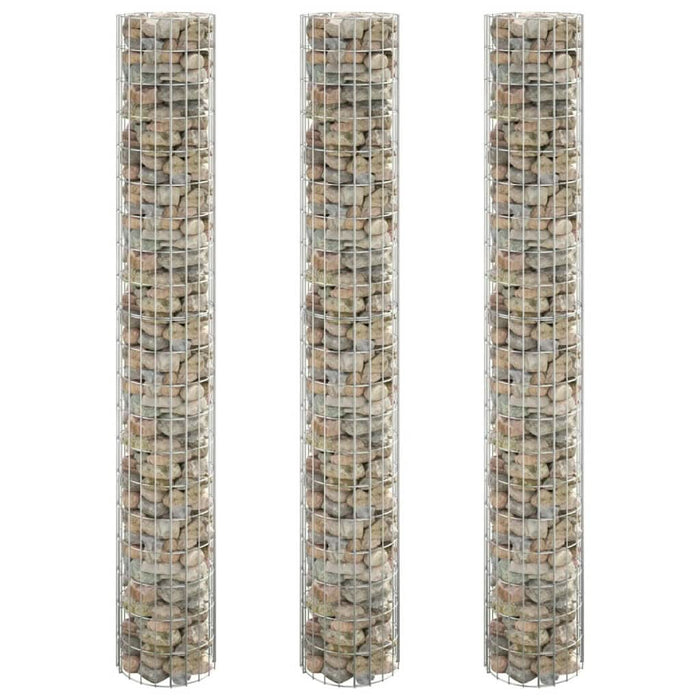 Strat înălțat gabion 3 buc. Ø30x200 cm oțel galvanizat circular - WALTI WALTI