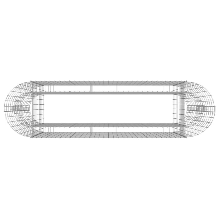 Strat înălțat gabion, 190x50x100 cm, fier galvanizat - WALTI WALTI