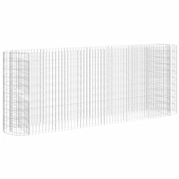 Strat înălțat gabion, 260x50x100 cm, fier galvanizat - WALTI WALTI