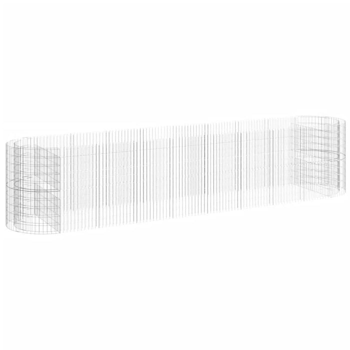 Strat înălțat gabion, 500x100x100 cm, fier galvanizat - WALTI WALTI