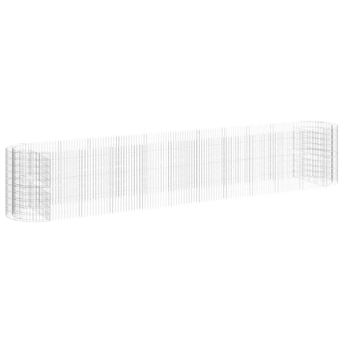 Strat înălțat gabion, 600x100x100 cm, fier galvanizat WALTI