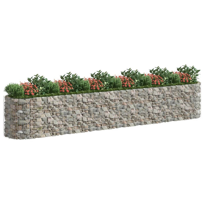 Strat înălțat gabion, 600x100x100 cm, fier galvanizat WALTI
