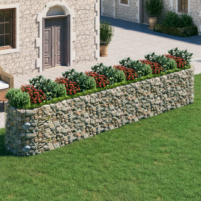 Strat înălțat gabion, 600x100x100 cm, fier galvanizat WALTI