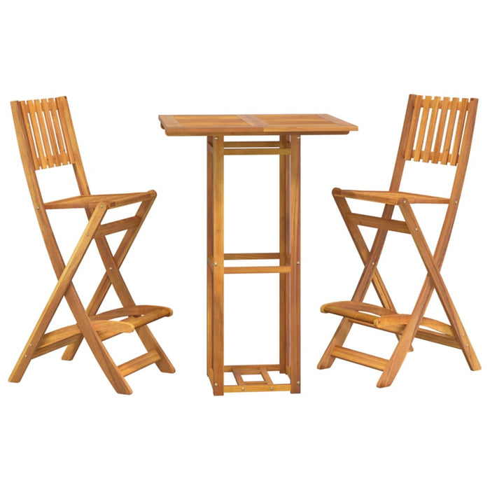 Set de bar de exterior, 3 piese, lemn masiv de acacia - WALTI WALTI