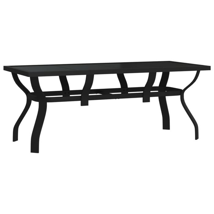 Set mobilier de grădină, 9 piese, negru WALTI