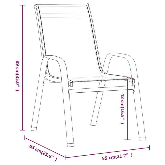Set mobilier de grădină, 9 piese, negru WALTI