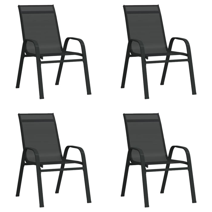 Set de servit masa pentru grădină, 5 piese, negru - WALTI WALTI