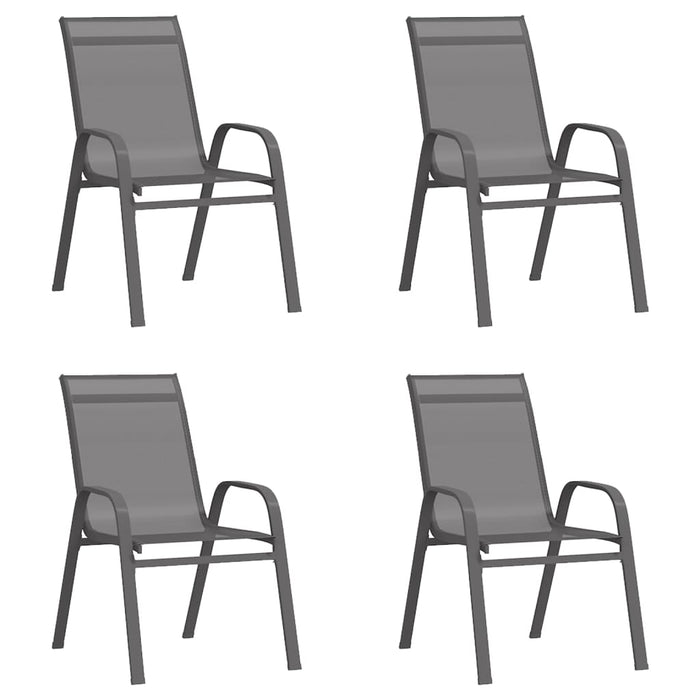 Set de servit masa pentru grădină, 5 piese, gri și negru WALTI