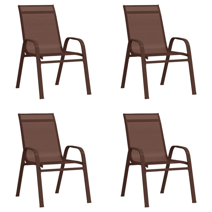 Set de servit masa pentru grădină, 5 piese, maro și negru WALTI