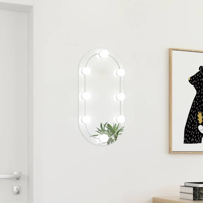 Oglindă cu lumini LED, 60x30 cm, sticlă, oval - WALTI WALTI