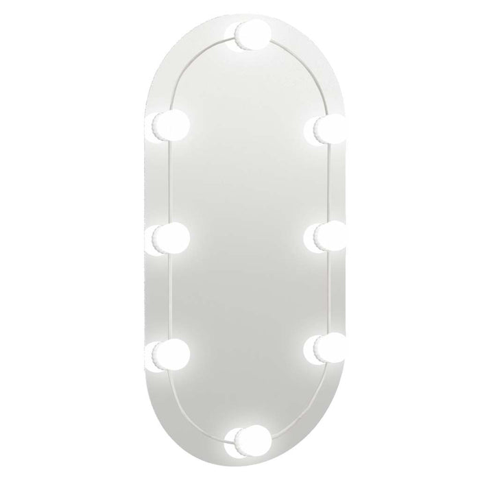 Oglindă ovală cu lumini LED, 80x40, cm sticlă - WALTI WALTI