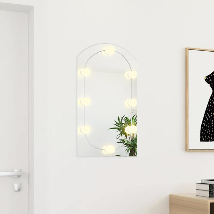 Oglindă cu lumini LED, arcadă, 70x40 cm, sticlă - WALTI WALTI