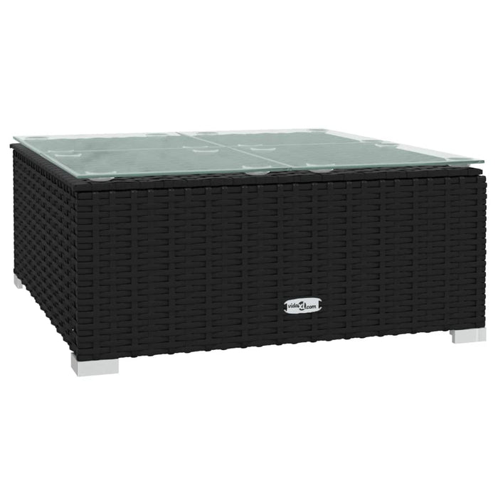 Set mobilier de grădină cu perne, 5 piese, negru, poliratan - WALTI WALTI