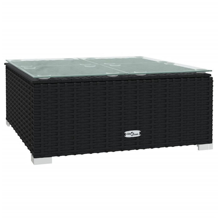 Set mobilier de grădină cu perne, 6 piese, negru, poliratan - WALTI WALTI