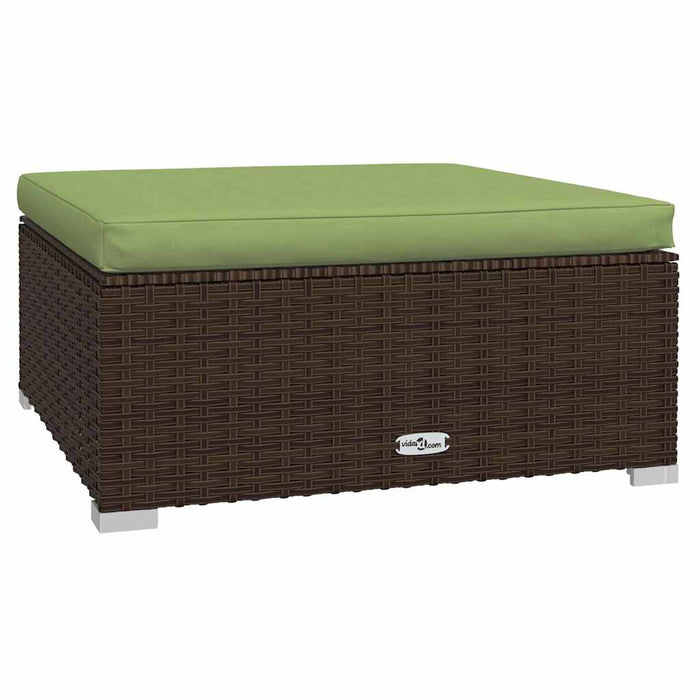Set mobilier de grădină cu perne, 6 piese, maro, poliratan WALTI