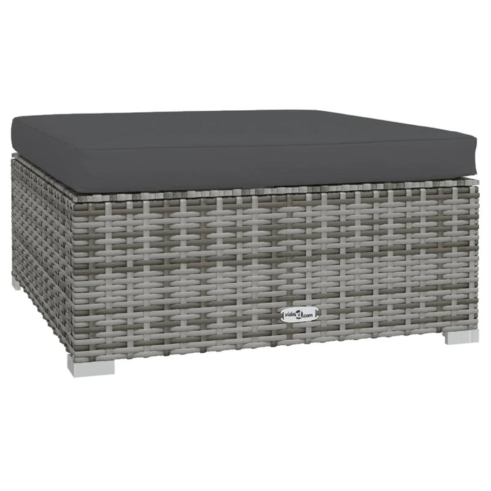 Set mobilier de grădină cu perne, 6 piese, gri, poliratan - WALTI WALTI