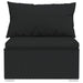 Set mobilier de grădină cu perne, 6 piese, negru, poliratan - WALTI WALTI