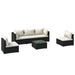 Set mobilier de grădină cu perne, 6 piese, negru, poliratan - WALTI WALTI