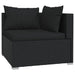 Set mobilier de grădină cu perne, 6 piese, negru, poliratan - WALTI WALTI