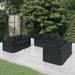 Set mobilier de grădină cu perne, 6 piese, negru, poliratan - WALTI WALTI