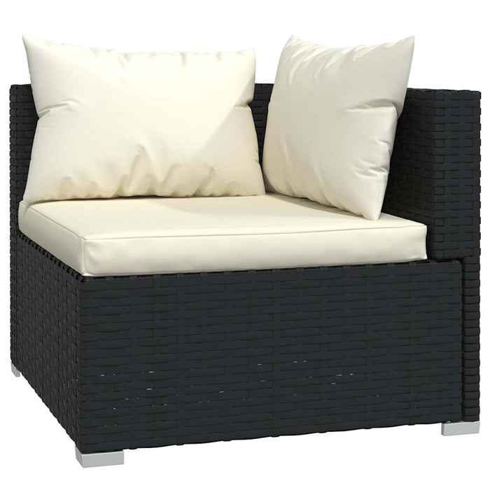 Set mobilier de grădină cu perne, 13 piese,gri, poliratan WALTI